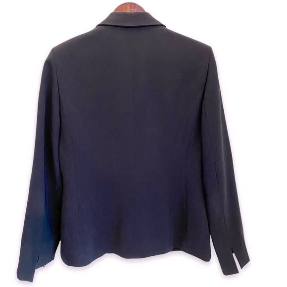 Jones New York black blazer jacket 2 buttons size 8 - Picture 2 of 9